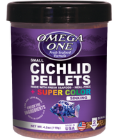 Omega One Small Cichlid Pellets + Super Color Sinking: 119g, 460g