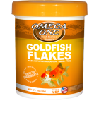 Omega One Goldfish Flakes: 0.42oz 1oz, 2.2oz, 5.3oz, 12oz