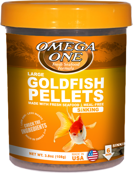 Omega One Large Goldfish Pellets Sinking: 3.8oz, 7.5oz